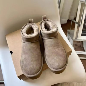 <span class=keywords><strong>Botas</strong></span> <span class=keywords><strong>de</strong></span> Invierno <span class=keywords><strong>de</strong></span> Piel <span class=keywords><strong>de</strong></span> Oveja para Mujer, Nuevas, Personalizadas, <span class=keywords><strong>con</strong></span> <span class=keywords><strong>Plataforma</strong></span>, Cálidas, <span class=keywords><strong>de</strong></span> Lana, para Clima Invernal, 2025 - Product Image 4