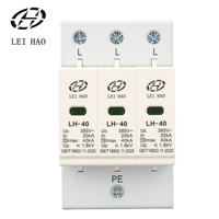 Parasurtenseur solaire AC LEIHAO Yueqing Factory SPD T2 PBT 40KA 385V 3P, dispositif de protection contre les surtensions industrielles, certifié CE ISO9001