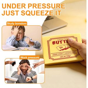 Butter <b>Squishy</b> Fidget Toy 50g PU Soft Stress Relief Cube for Adults Unisex Made in CN - Product Image 4