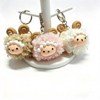 Nouveau Pendentif en Peluche Mouton Bouclé Brodé à la Main 2026, Forme de Mouton, Doux et Mignon, Porte-clés, Accessoire de Sac, Petit Cadeau