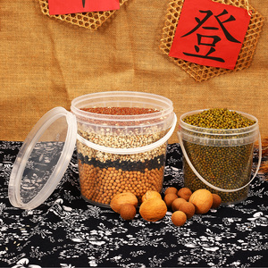 Baril à céréales en <span class=keywords><strong>plastique</strong></span> PP de grande capacité (15 à <span class=keywords><strong>50</strong></span> <span class=keywords><strong>litres</strong></span>), hermétique et alimentaire, pour la protection de la fraîcheur, seau en <span class=keywords><strong>plastique</strong></span> transparent - Product Image 2