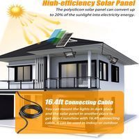 Projecteur solaire 600W pour extérieur, étanche IP65, lampe LED séparée à haute luminosité pour jardin, cour, route, sécurité
