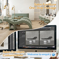 Madamcenter Chaise longue inclinable électrique à cils incurvés Extension de cils Lit à sourcils en cuir synthétique Civière de cils Lashista
