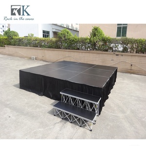 Système de scène avec jupes, installation facile, plateforme de scène légère, vente de scène - Product Image 4