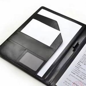 A4 File Folder Clipboard Business Multi-Function Manager Portfolio <b>Sheet</b> Leather Work Contract Signing Book Custom Logo - Product Image 4