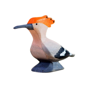 Juguete de madera tallada con forma de pájaro Hoopoe, decoración creativa de madera con forma de Hoopoe - Product Image 5