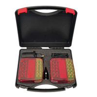 Nouveau kit de feux arrière LED magnétiques sans fil rechargeables 12V 24V avec homologation E-mark et portée de 30m pour camions de remorquage