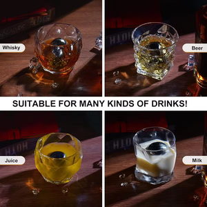 금속 재사용 라운드 사각형 스테인레스 스틸 골드 실버 바 액세서리 로얄 경례에 대 한 칵테일 아이스 큐브 위스키 돌 - Product Image 6