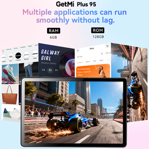 GetMi Plus 95 Stock in Malaysia 10.95 Inch Octa Core Capacitive Screen 1280*800 Resolution 16GB RAM 128GB Android <b>Tablet</b> PC - Product Image 4