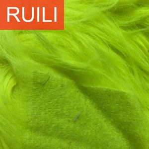Used for Toy or Rugs Long Pile Acrylic Polyester <strong>Fur</strong> Yellow Color Fake Faux <strong>Fur</strong> - Product Image 6