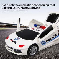 Best Seller eléctrico 360 rotación deformación automática Puerta Abierta Universal rueda conducción políticas coche juguetes con luz LED música