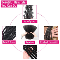 Extensions de tresses micro-link en cheveux humains brésiliens vierges Afro Kinky, sans perte, doux et brillants