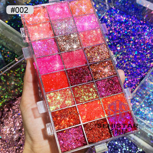 Paleta de Sombras de Ojos de Gel Luminoso de 24 Colores Personalizada con Cobertura para Tonos de Piel Oscuros - Product Image 5