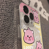 Coque de téléphone en TPU souple antichoc avec impression UV de qualité supérieure, design de dessin animé Loopy Anime pour iPhone 12 13 14 15 16 PRO MAX PLUS