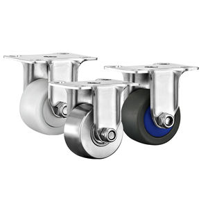 2 "<span class=keywords><strong>Light</strong></span> <span class=keywords><strong>Duty</strong></span> Low Gravity Kleine PA/TPR/Massivstahl-Lenk rollen Edelstahl-Industrie wagenräder Rolle - Product Image 5