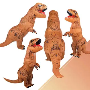 Costume gonfiabile del muscolo di Halloween tirannosauro Rex Costume gonfiabile della mascotte animale gonfiabile T-Rex dinosauro Costume