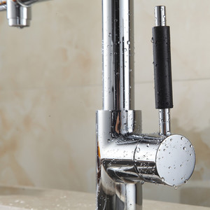 Vòi Trộn Nhà Bếp WANFAN, Vòi WSB-50729 3 Công Tắc, Một Lỗ, Bằng Đồng Crôm, Kéo Xuống - Product Image 5