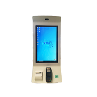 Kiosco de Autoservicio con Pantalla Táctil de 21.5 Pulgadas para Pedidos en Restaurantes, con Escáner de Código QR y Tarjeta de Crédito, Impresora de Tickets y Sistema de Pago