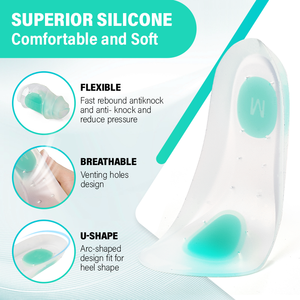 Plantillas de Silicona Médica Suave 3/4 para Aliviar el Dolor de Fascitis Plantar, Espolón Calcáneo, Callosidades y Callos, Masaje Metatarsal - Product Image 3