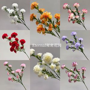 Carnations artificielles Secret Garden, pétales complets, bords en soie, décorations de mariage - Product Image 5