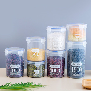Grand récipient en plastique transparent hermétique pour lait en poudre, aliments, céréales et autres produits de conservation. - Product Image 2