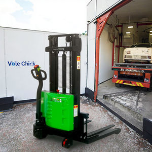 Precio más bajo Transpaleta eléctrica Carretilla elevadora 1,6 M 3,5 M 1 2Ton Walking Wide Egged Stacker - Product Image 1