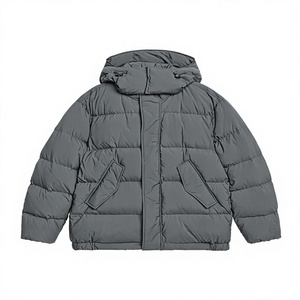 Blouson d'hiver unisexe, zippé, rembourré, imperméable, respirant, en toile noire, léger, chaud, coupe-vent - Product Image 2