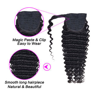 Extensiones de Cabello Humano Virgen Natural ELI al por Mayor, Cola de Caballo Rizada Brasileña, Extensiones de Cabello Humano Rizado Enrollado al por Mayor - Product Image 5