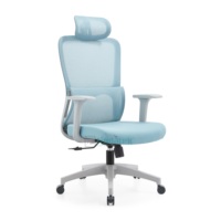 Chaise pivotante de bureau moderne Guangdong Foshan avec pieds croisés en maille ergonomique tissu pivotant haut dossier moyen directeur exécutif