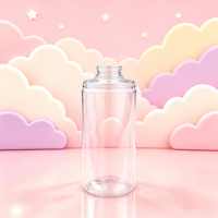 Bouteille en PET cylindrique ronde de 150 ml, 200 ml, 250 ml, couleur personnalisée, transparente, avec pulvérisateur à brume fine et pulvérisateur à sertir pour parfum