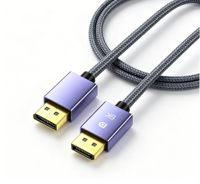 Cable DisplayPort 1.4 8K 60Hz 32.4Gbps con Revestimiento de Nailon Trenzado y Chapado en Oro, DP a DP Macho a Macho para Monitor, PC, Laptop