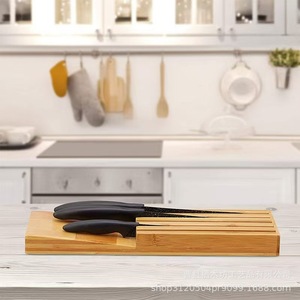 Portacuchillos de Bambú Moso, Caja de Almacenamiento de Cubiertos Horizontal, Organizador de Cocina Ecológico y Duradero - Product Image 2