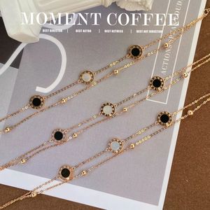 Bracelet ajustable tendance Xinfly en or massif 18 carats avec chiffres romains et maillons, double couche, pour un style élégant - Product Image 2