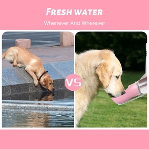 Bouteille d'eau portable pour chien avec récipient pour nourriture, pour extérieur, chiot, animal de compagnie, voyage, promenade, randonnée - Product Image 3