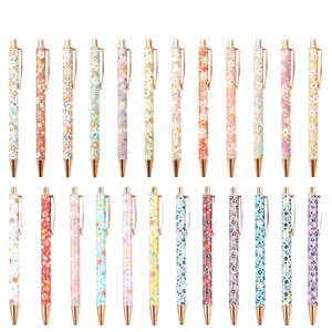 Penne a sfera retrattile in polvere oro creativo con Design a forma di fiore carino con cuore femminile miglior regalo per un amico insegnante di 1.0mm di larghezza di <span class=keywords><strong>scrittura</strong></span> - Product Image 1