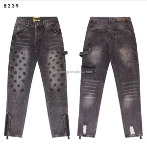 Pantalones Cortos de Mezclilla Unisex de Moda, Estilo Casual, Lavado Vintage, con Bordado Digital de Cinco Puntos y Patrón de Letras Calientes de Verano - Product Image 6
