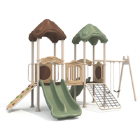 Toboggan Combiné Commercial en Acier Thème Forêt pour Crèches et Usage Domestique – Équipement de Jeux Extérieur Haute Capacité