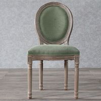 Chaises de salle à manger en bois de bouleau massif de style antique européen, revêtement en velours pour hôtel, maison, villa - Design écologique