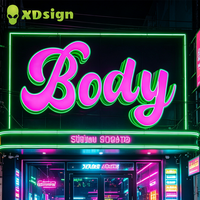 Lettres lumineuses 3D LED personnalisées XDsign Magic Color, étanches, avec contrôle Bluetooth, pour présentoirs publicitaires directionnels