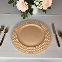 Assiette de présentation en plastique durable de 13 pouces, couleur personnalisée, écologique, pour mariage, fête, restaurant familial, décoration d'hôtel