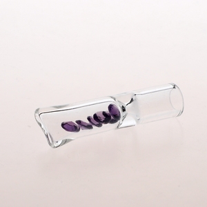 Bocchino per sigarette in vetro soffiato a mano D12H50mm con filtro a diamante / Filtri in vetro / Punte in vetro con filtro a diamante - Product Image 5