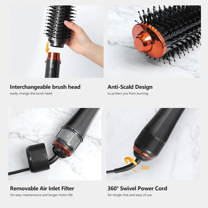 Peigne à Air chaud en une étape 4 en 1, lissage des cheveux, sèche-cheveux, coiffage, <span class=keywords><strong>brosse</strong></span> de séchage à Air chaud Interchangeable - Product Image 5