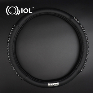 IOL Advanced Black Car Steer <span class=keywords><strong>Wheeling</strong></span> Cover 38cm Rueda de conducción Cubierta protectora antideslizante Accesorios interiores - Product Image 2