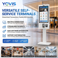 Système de point de vente en libre-service avec écran tactile, série 21,5 pouces, kiosque mural Android, lecteur de cartes, paiement NFC QR, imprimante de reçus, restaurant