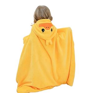 Serviette de bain à capuche Canard Poncho pour bébé Serviette de bain ultra douce Wrap Absorbant Toddler Bathrobe Towel Hooded Blanket Newborn Shower - Product Image 1