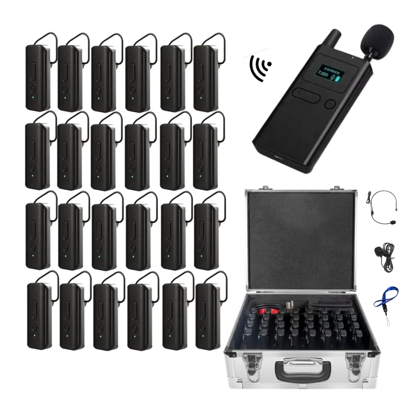 Best Wireless Long Range Transmitter and Receiver Whisper Headset Machine Audio Speaker Tour Guide System