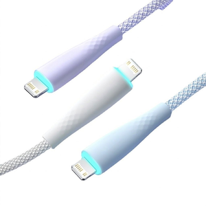 <span class=keywords><strong>Cable</strong></span> Trenzado USB-C a <span class=keywords><strong>Lightning</strong></span> con <span class=keywords><strong>Carga</strong></span> Rápida PD <span class=keywords><strong>de</strong></span> 20W, Material TPE Ecológico, <span class=keywords><strong>Cable</strong></span> <span class=keywords><strong>de</strong></span> Sincronización Resistente para Teléfonos 8-14 - Product Image 6