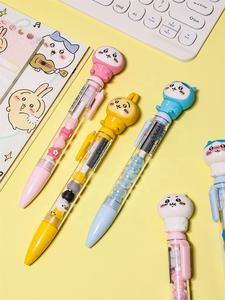 Chiikawa Neutral Pen Stacked String Doll Estudiante Examen especial Cepillo Preguntas Prensa Negro - Product Image 5