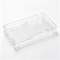 Présentoir en acrylique transparent pour service à thé, plateau de rangement de bureau, étagère de présentation, organisateur de vitrine
