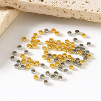 Perles à sertir en acier inoxydable Serve Select AV002, 1000 pièces, 2-10 mm, perles rondes sans couture, perles d'espacement, fermoirs à extrémité perlée, accessoires de fabrication de bijoux DIY